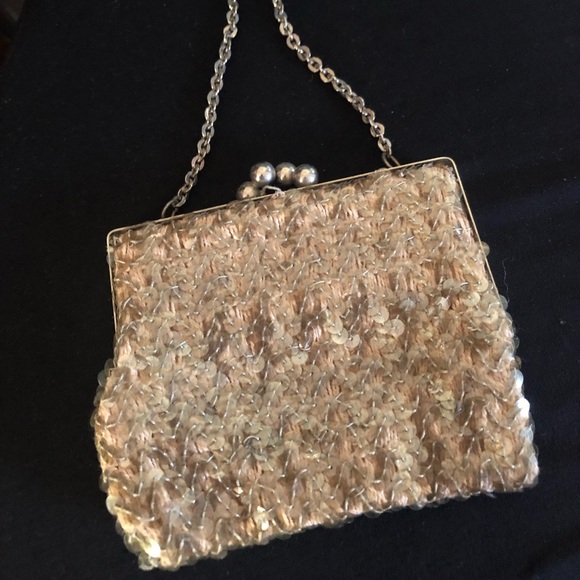 Small Vintage Sequined Handbag - Picture 7 of 7